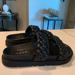 Aqua Braided Sandals